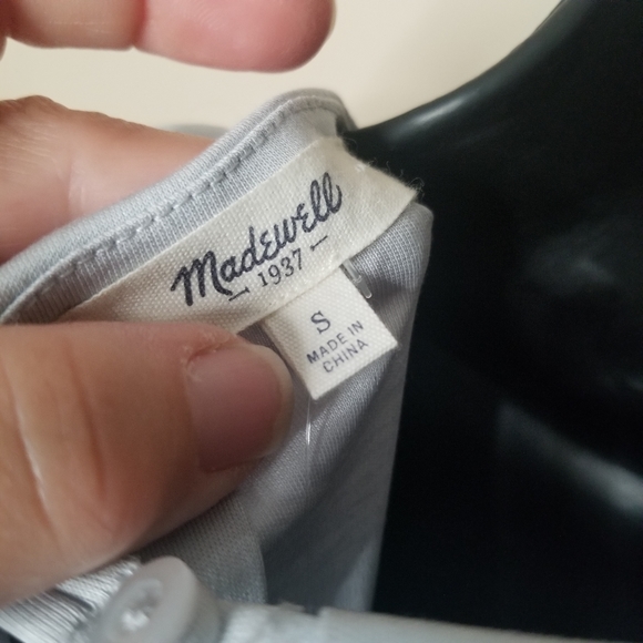 Madewell Night Shift blouse color Fog Size Small - Picture 5 of 10